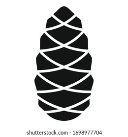 Wreath pine cone icon. Simple illustration of wreath pine cone vector icon for web design isolated on white background