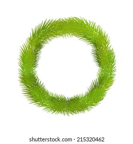 Wreath of pine twig for you design