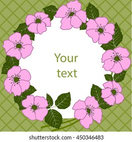 Wreath of pink flowers