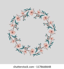 wreath of pink orchids