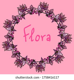 Vejiga de clematias vectoriales rosas