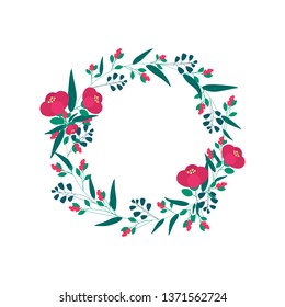 Wreath with plants