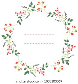 wreath with plants and berries