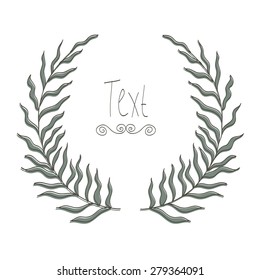 a wreath of plants for your text