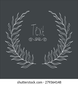 a wreath of plants for your text