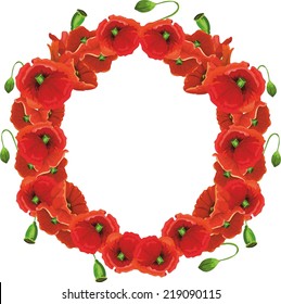 wreath of poppies