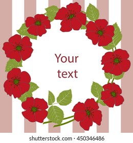 Wreath of red flowers