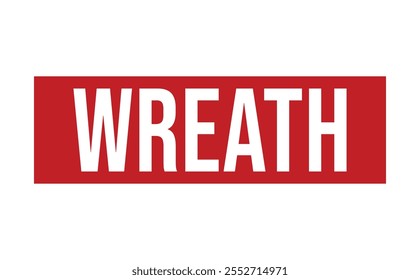 WREATH red rubber stamp vector design.