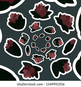 wreath of roses vector red