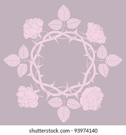 Wreath of roses.Vector illustration