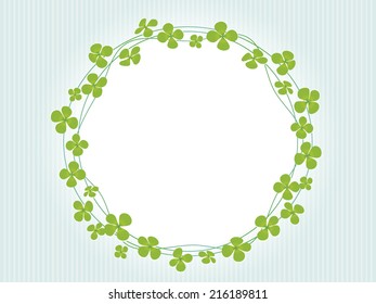 Wreath Of Shamrock Leaves