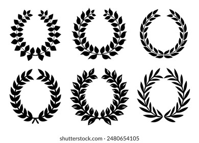 Wreath Silhouette A Set of Illustrations