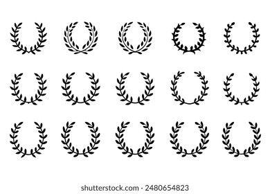 Wreath Silhouette A Set of Illustrations