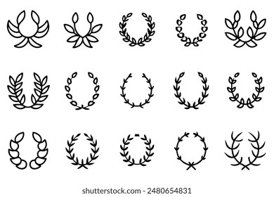 Wreath Silhouette A Set of Illustrations