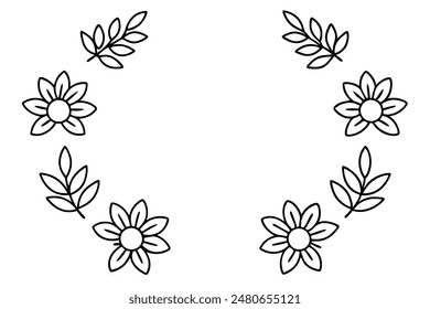 Wreath Silhouette A Set of Illustrations
