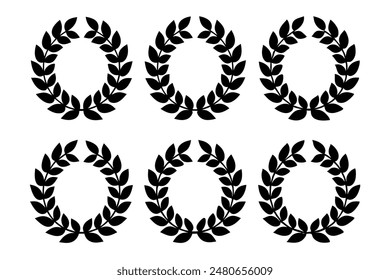 Wreath Silhouette A Set of Illustrations