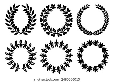 Wreath Silhouette A Set of Illustrations