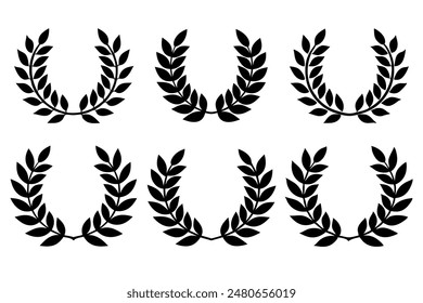 Wreath Silhouette A Set of Illustrations