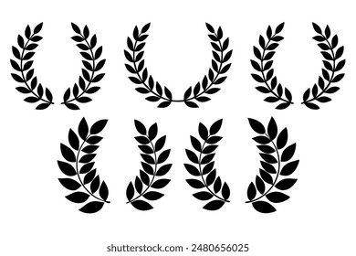 Wreath Silhouette A Set of Illustrations