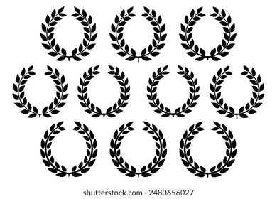 Wreath Silhouette A Set of Illustrations