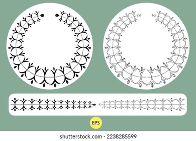 Conjunto de silueta de flor, ilustración de la línea de vectores de flor
