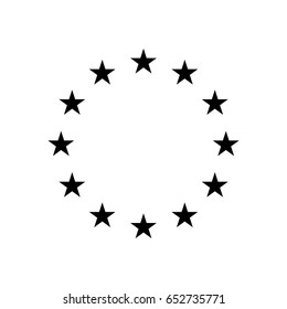 The wreath of stars of EU isolated on white background. Vector EPS10