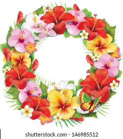 Wreath Of Tropical Flower