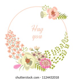 Wreath with tropical plants