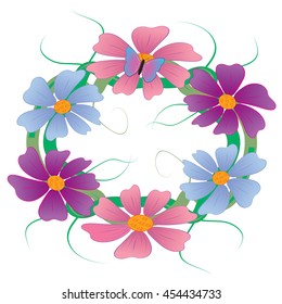 a wreath of unknown colors. isolated on white background