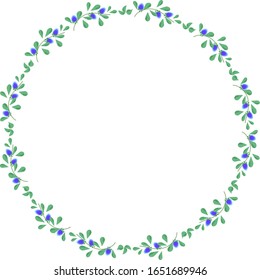 A wreath of unusual flowers. Illustration drawn in vector by hand. For cover design, Notepad, packaging, scrapbooking, things, poster, fabric.