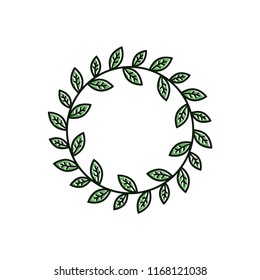 wreath vector icon 