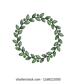 wreath vector icon 