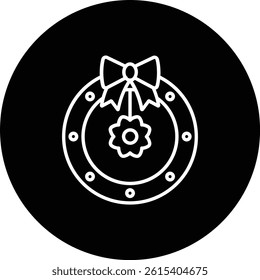 Wreath vector icon. Can be used for printing, mobile and web applications.