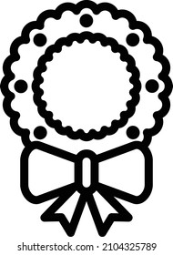 Wreath Vector Icon Design Illustration