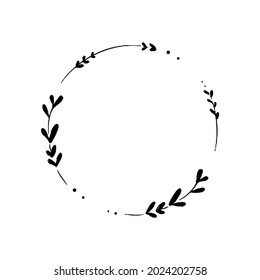 Wreath vector icon. wedding illustration symbol. garland sign or logo.