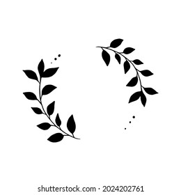 Wreath vector icon. wedding illustration symbol. garland sign or logo.