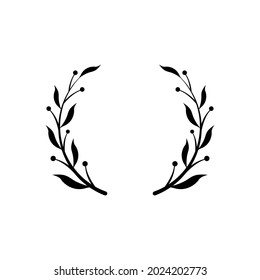 Wreath vector icon. wedding illustration symbol. garland sign or logo.