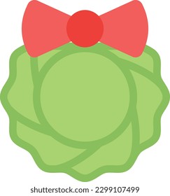 wreath Vector illustration on a transparent background. Premium quality symmbols. Line Color vector icons for concept and graphic design.