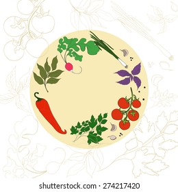 wreath of vegetables
