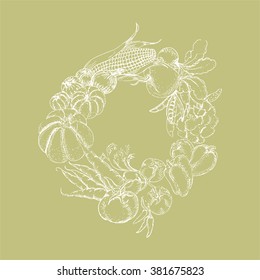Wreath vegetarian food