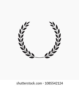 wreath of victory, laurel wreath vector, sports badge, emblem of winner, vector image, black and white drawing, print, badge on clothes