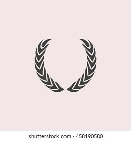 Wreath web icon. Isolated illustration