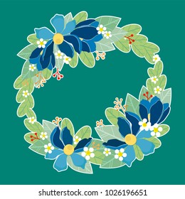 wreath of wild flowers