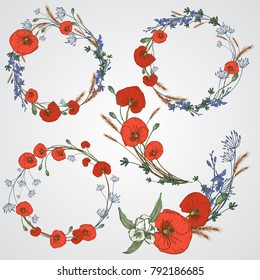 Wreath of wild flowers