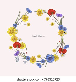 Wreath of wild flowers