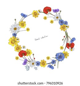 Wreath of wild flowers