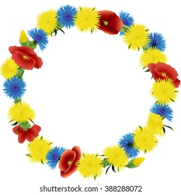 Wreath of wildflowers