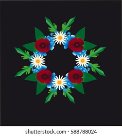 wreath of wildflowers
