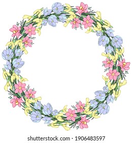 Purple Flower Wreath Images, Stock Photos & Vectors | Shutterstock