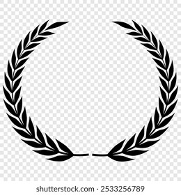 Wreaths and branches with leaves. Hand drawing laurel wreaths and branches collection. Laurels wreaths, swirls, twigs and flower ornaments. Herbs, flowers and plants elements. Design elements.